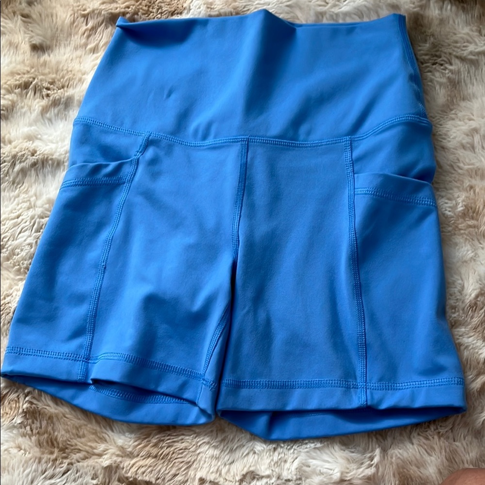 Yogalicious Women's Vibrant Blue Bike Shorts